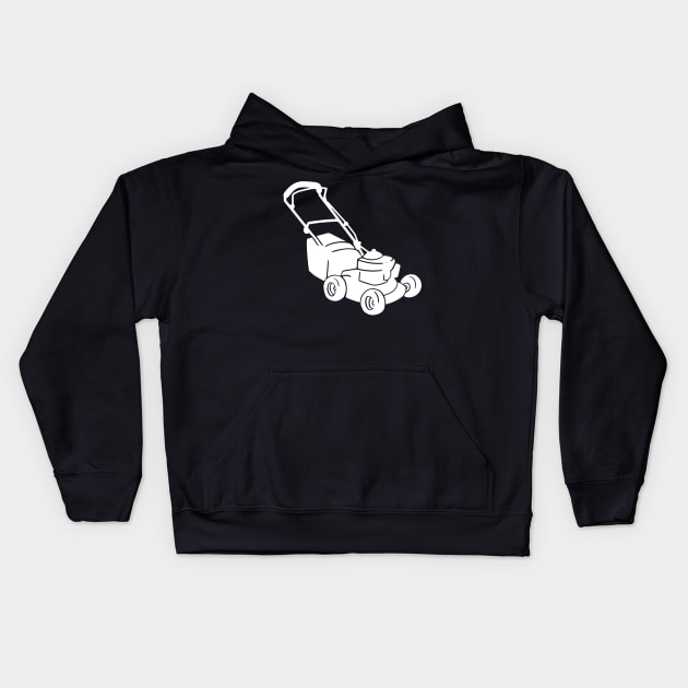 Lawn Mower Gardening Kids Hoodie by Shirtbubble